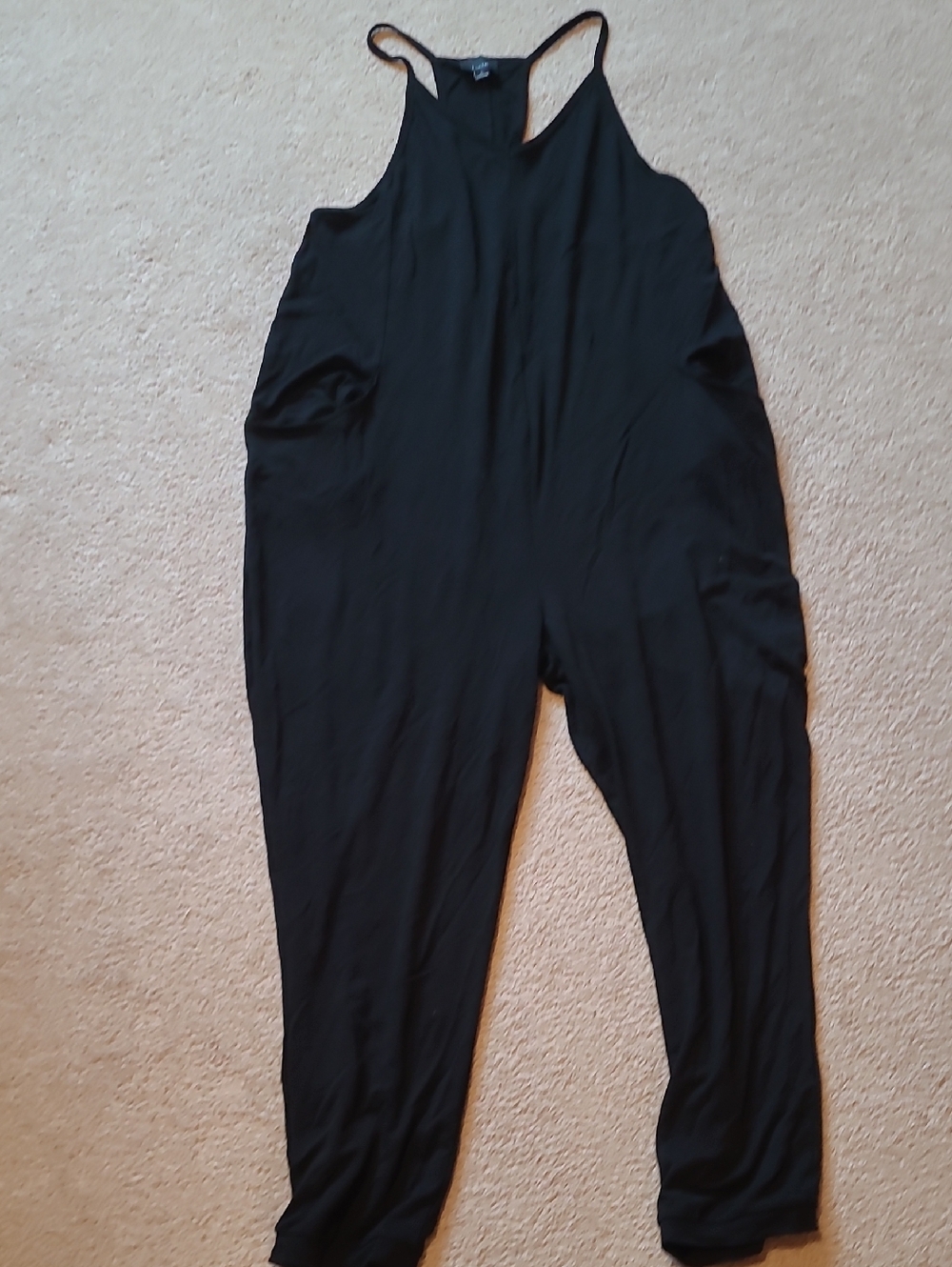 Lumiere Black Sleeveless Relaxed Jumpsuit